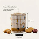 Maria Roma Bird Cage Metal Vegetable Storage Bin, 9 L
