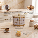 Maria Roma Bird Cage Round Metal Storage Tin with Knob Lid, 2.9 L