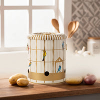 Maria Roma Bird Cage Metal Vegetable Storage Bin, 9 L
