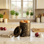 MARIA ROMA Terrazzo 3-Piece Potato Onion Garlic Bin Set - Grey Speckled Metal