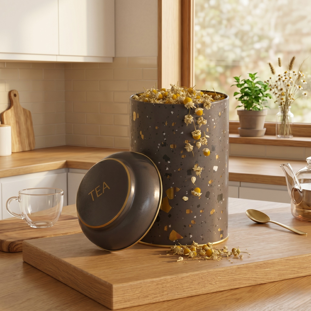 MARIA ROMA Terrazzo 7-Piece Kitchen Storage Set – Bread Box & Canisters