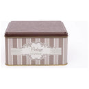 Maria Roma Elegance Square Metal Coffee Storage Tin, 3.7 L