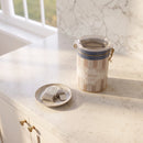 Maria Roma Elegance Round Metal Sugar Storage Tin with Clear Wire-Clasp Lid, 1.1 L