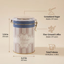 Maria Roma Elegance Round Metal Sugar Storage Tin with Clear Wire-Clasp Lid, 1.1 L