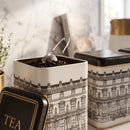Maria Roma City Square Metal Storage Tin Set of 3, 8.7 × 8.7 × 12.5 cm