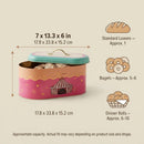 Maria Roma Spring Metal Bread Box, 7 L