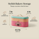 Maria Roma Spring Metal Bread Box, 7 L