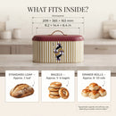 Maria Roma Her Lines Metal Bread Box, 7 L