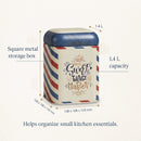 Maria Roma Post Sweet Square Metal Storage Tin, 1.4 L