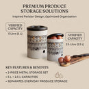 Maria Roma City Metal Vegetable Storage Set