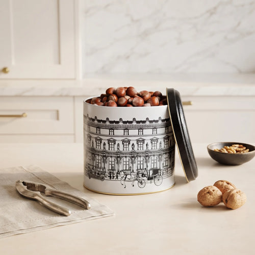 Maria Roma City Oval Metal Storage Tin, 1.4 L
