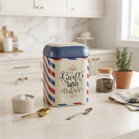 Maria Roma Post Sweet Square Metal Storage Tin, 1.4 L