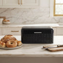 Maria Roma Black Prism Metal Bread Box, 11.8 L