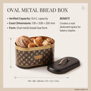 Maria Roma Art Deco Metal Bread Box, 10.4 L