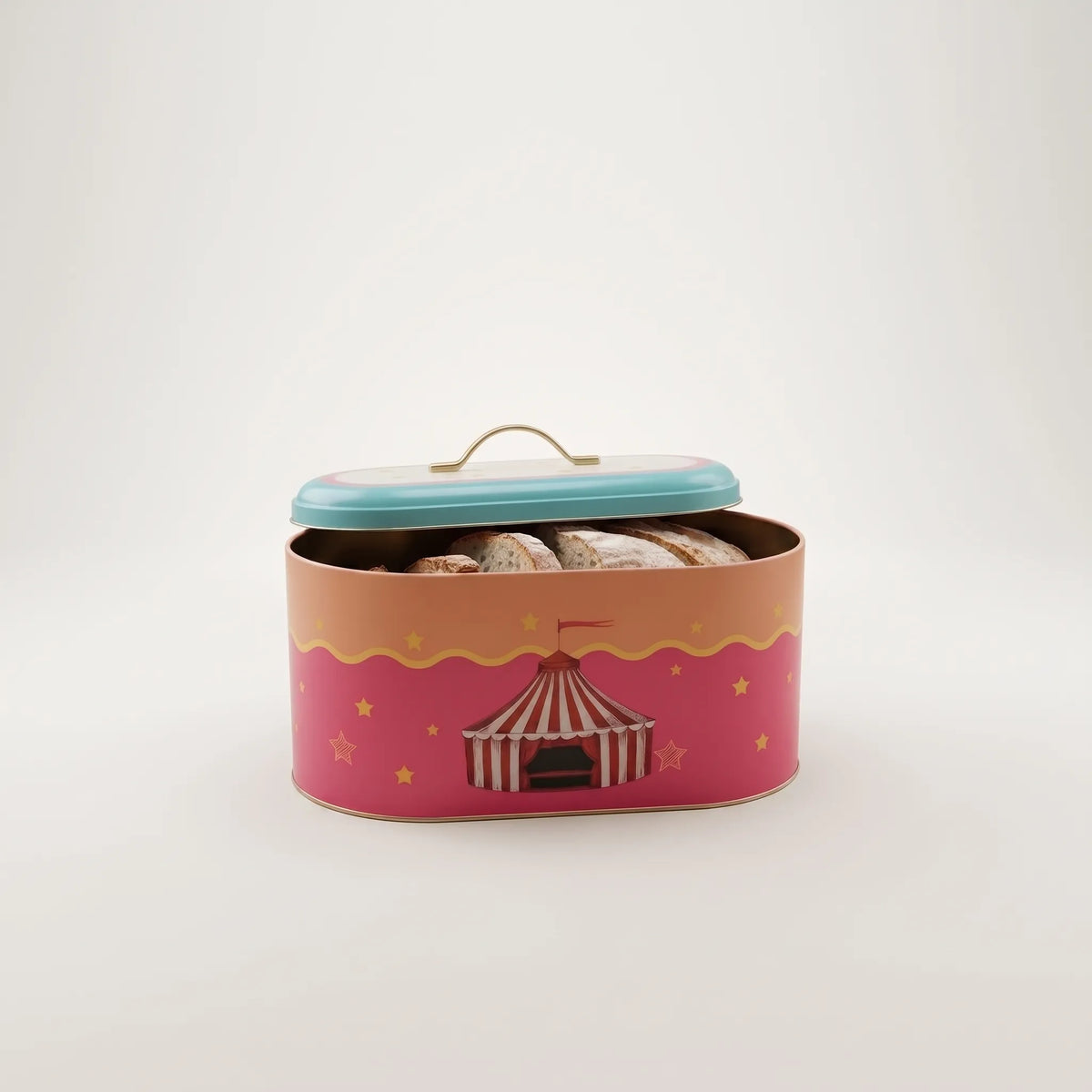 Maria Roma Spring Metal Bread Box, 7 L