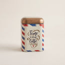 Maria Roma Post Square Metal Coffee Storage Tin, 1.4 L