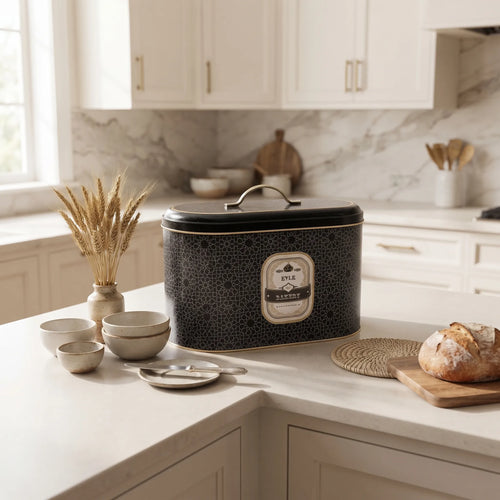 Maria Roma Trellis Bakery Metal Bread Box, 10.4 L
