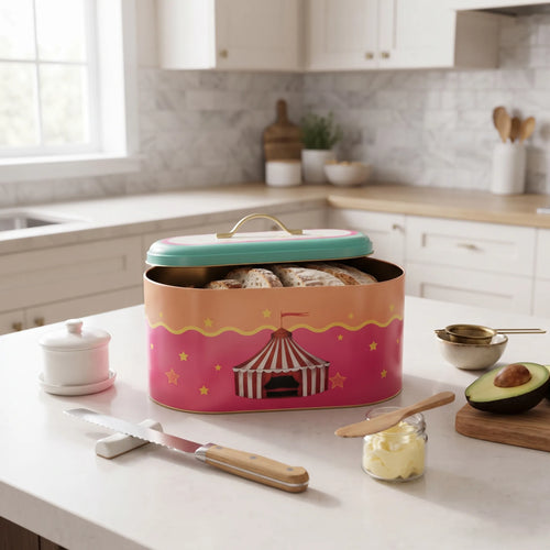 Maria Roma Spring Metal Bread Box, 7 L