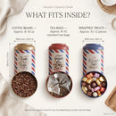 Maria Roma Post Round Metal Storage Tin Set of 3