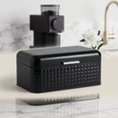 Maria Roma Black Prism Metal Bread Box, 11.8 L