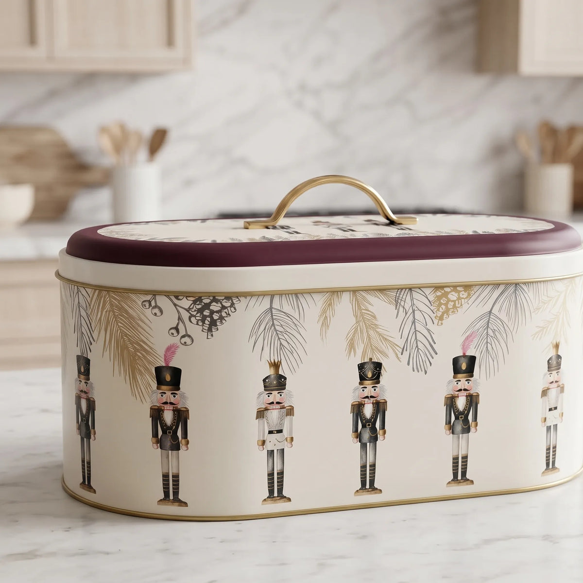 Maria Roma Feel Moods Happy Metal Bread Box, 7 L