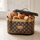 Maria Roma Art Deco Metal Bread Box, 10.4 L