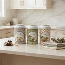 Maria Roma Forrest Round Metal Storage Tin Set of 3