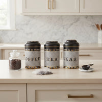 Maria Roma Mosaic Round Metal Storage Tin Set of 3