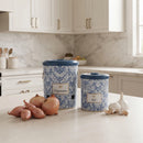 Maria Roma Azulejos Metal Vegetable Storage Set