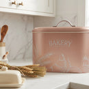 Maria Roma Bakery Rose Gold Metal Bread Box, 10.4 L