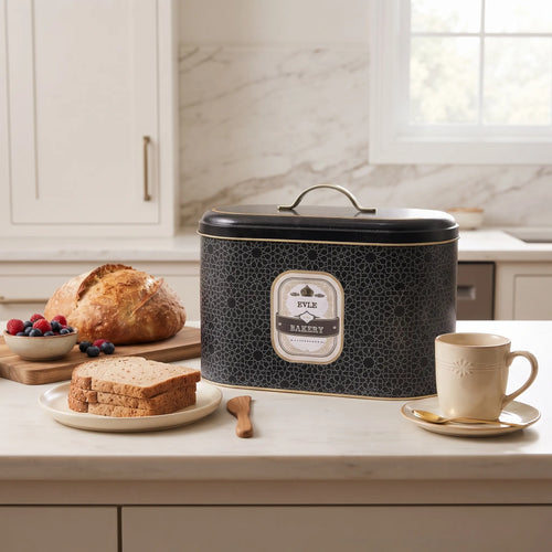 Maria Roma Trellis Bakery Metal Bread Box, 10.4 L