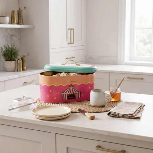Maria Roma Spring Metal Bread Box, 7 L