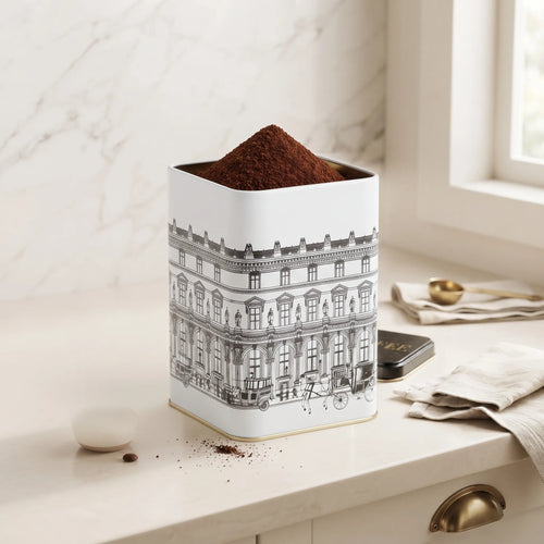 Maria Roma City Square Metal Coffee Storage Tin, 1.7 L