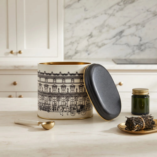 Maria Roma City Oval Metal Storage Tin, 1.4 L