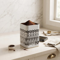 Maria Roma City Square Metal Coffee Storage Tin, 1.7 L