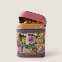 Maria Roma Sunflower Square Metal Sugar Storage Tin, 1.4 L