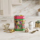 Maria Roma Sunflower Square Metal Coffee Storage Tin, 1.4 L